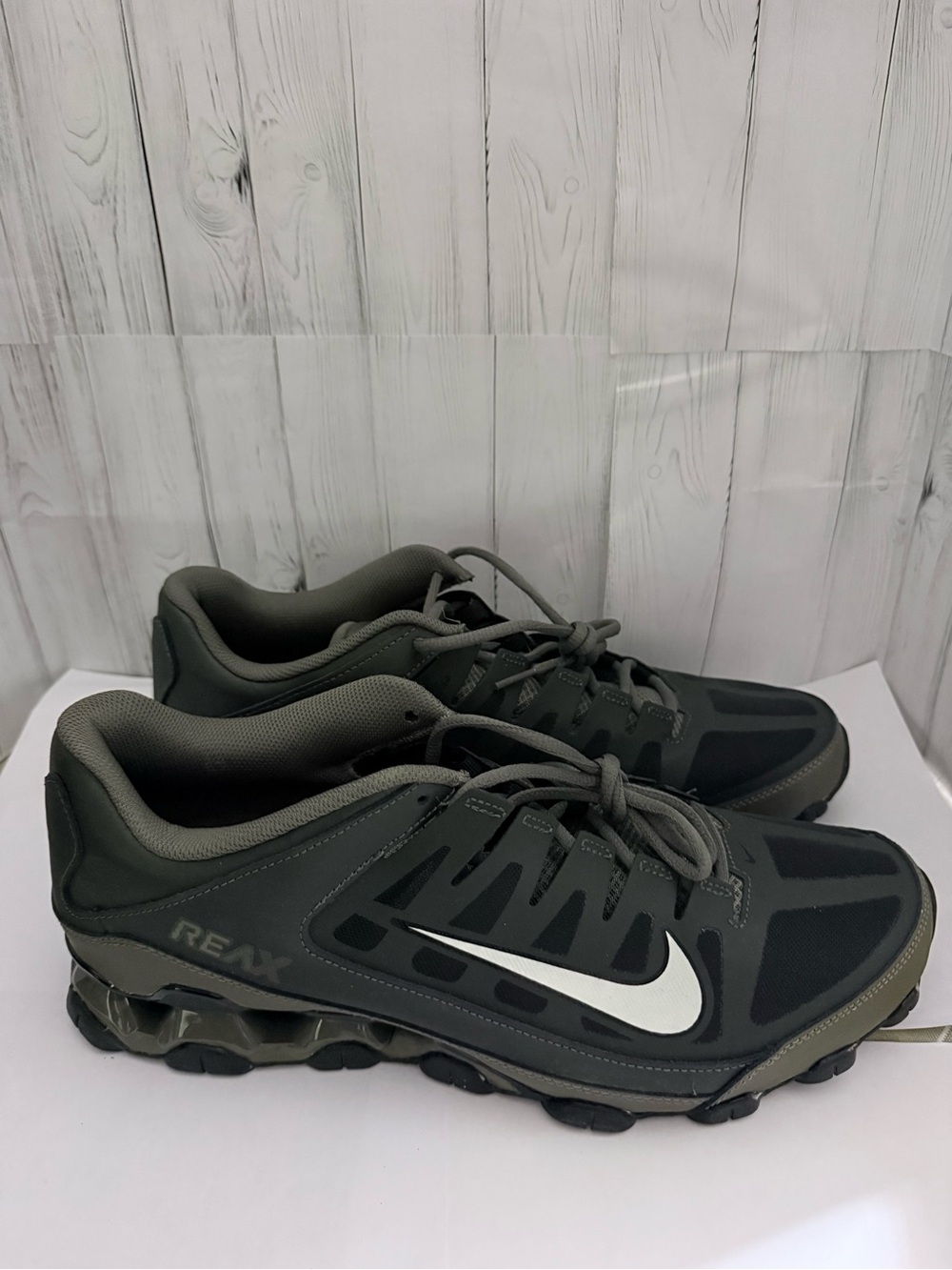 Nike Men’s Reax Athletic Shoes in Dark Green and Gray